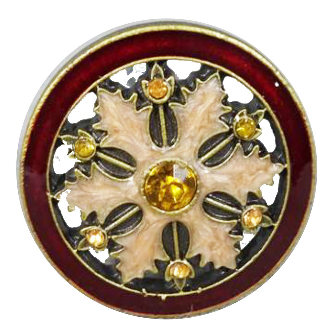 Cloisonne Jewel Handpainted 1.5" Mushroom Knob Multipack (Set of 4) Charleston Knob Company