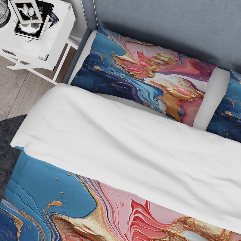 Ensemble de housse de couette Trippy, Housse de couette pour très grand lit et 2 très 