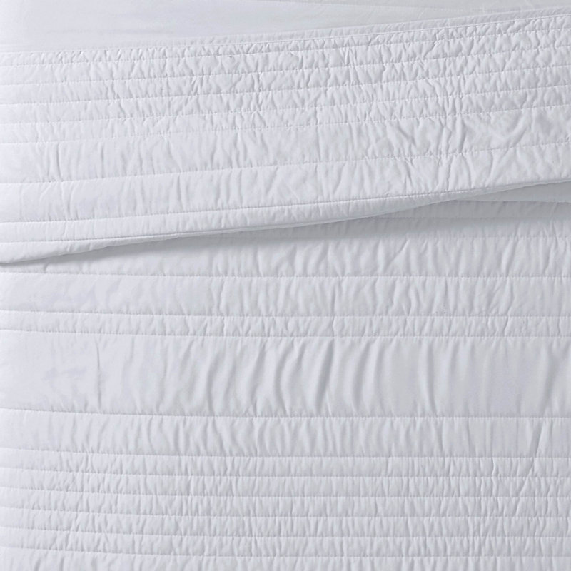 Ensemble de courtepointe antimicrobien Trely Calm, Courtepointe simple / simple TG + 1 taie décorati, Gris