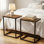 20.5'' End Table Set of 2, C-Shaped Side Table, Snack Tray & Nightstand for Small Space, Space-Saving Accent Table for Couch Sofa, Living Room, Bedroom, Bedside, Recliner, Balcony