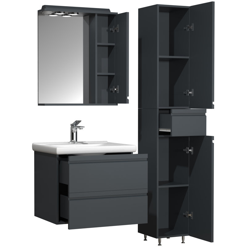 Nenah Bathroom Furniture Suite, Black