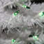 Arbre de Noël artificiel pin blanc pré-éclairé - lumières vertes-122674577