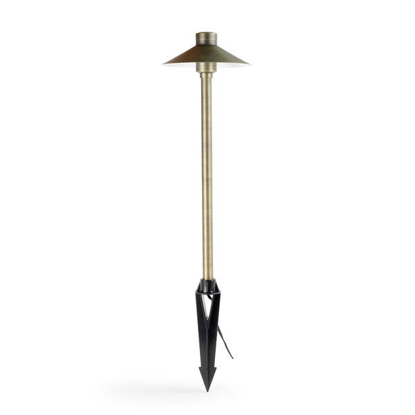 Antique Bronze Brass LED Pathway Light with Dome Top