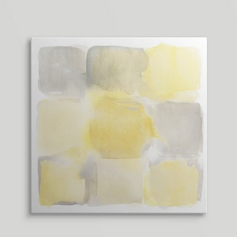 Brittnye «Two Tone I» par Mike Schick, reproduction d'art, H 35 po x l 35 po x P 1,5 po, Toile