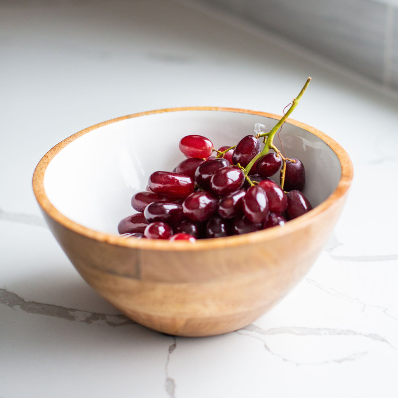 Millwood Pines Mango Wood Serving Bowl