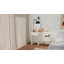 HOMCOM Compact Dressing Table with Lighted Mirror Open Shelves Drawer White