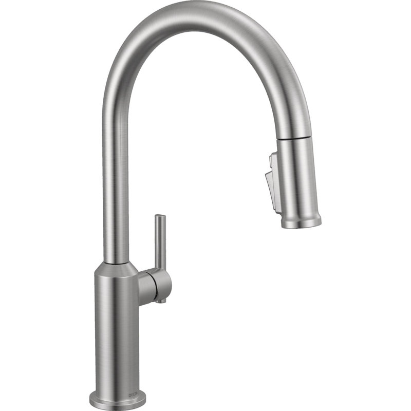 Single Handle Pull-Down Kitchen Faucet, Lumicoat Arctic Stainless