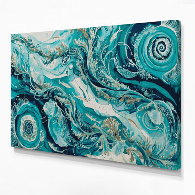 Art mural sur toile, motifs de récifs hawaïens