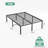 Lutherville 18'' Black Metal Platform Bed Frame With Steel Slat Support, No Box Spring Needed-953016076-989144608