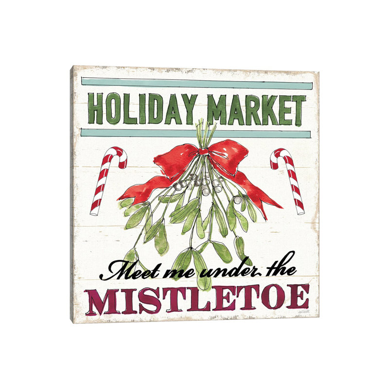 Holiday Signs VI by Anne Tavoletti - Wrapped Canvas Painting, 30.48 cm H x 30.48 cm W