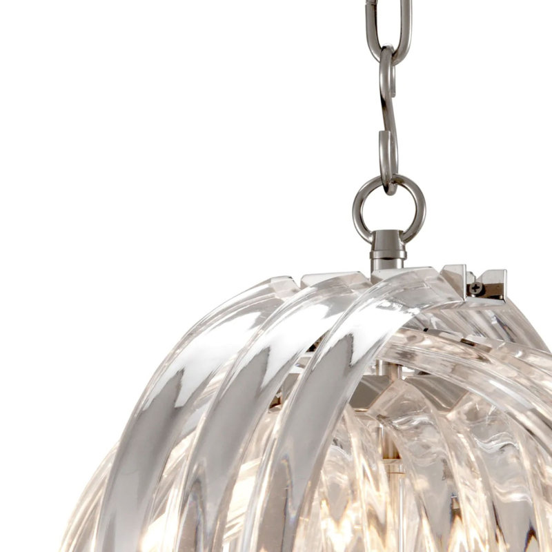 Lustre Arriyanna Globe Marco Polo, H 22 po x l 21 po x P 21 po, Fer antique, Fumée