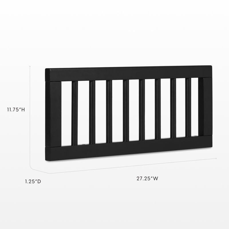Aspen Toddler Guardrail, Black, Black