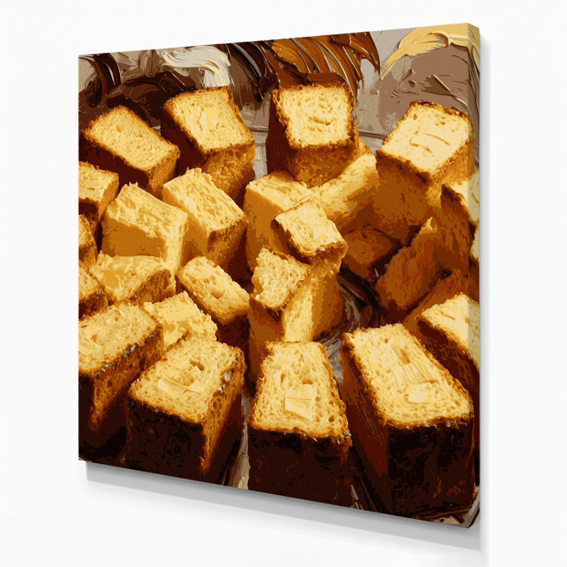 Art mural sur toile, Desserts Pound Cake, H 12 po x l 12 po