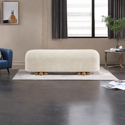 Banc rembourré en mélange de coton Gwyndaf