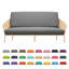 Housse pour canapé-lit réversible en tissu de polyester réversible avec fermeture à glissière 3 côtés-87758523-96484499
