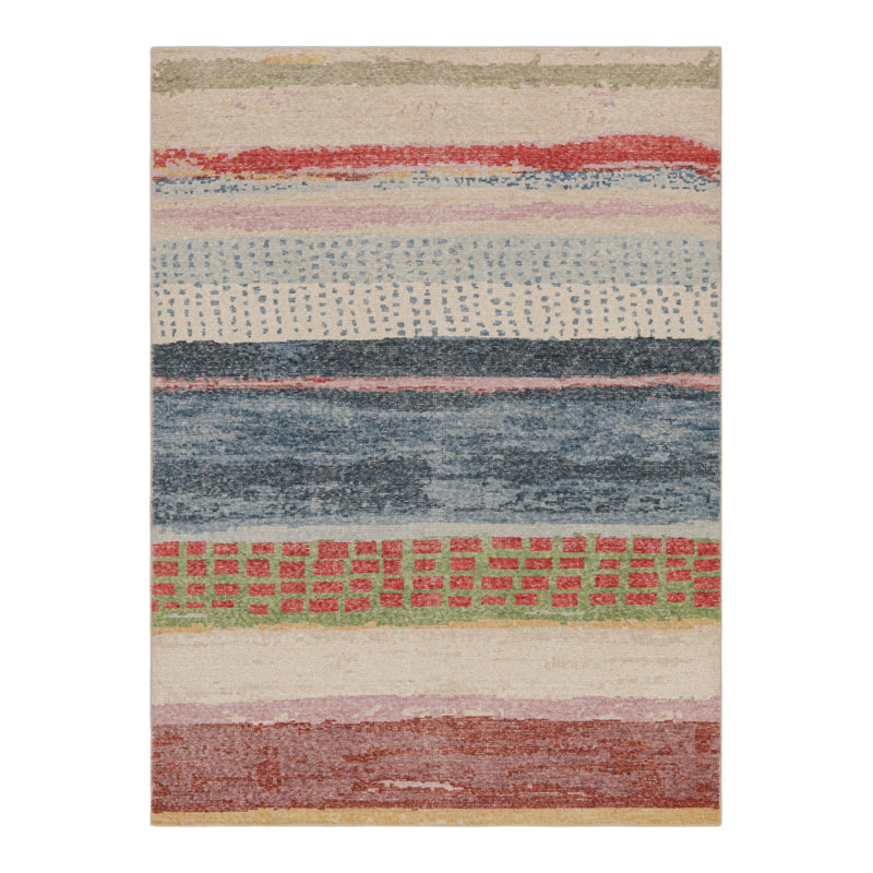 Distressed Homage Abstract Area Rug, Rectangle 10' x 14'