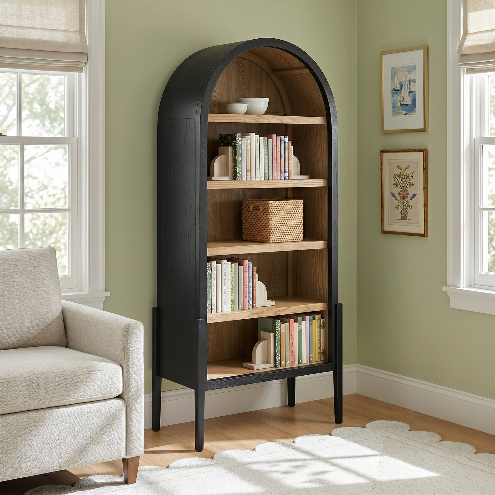 Errol Standard Bookcase, Black
