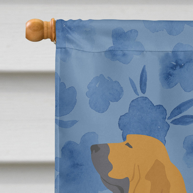 Caniche en polyester à 2 côtés 40 x 28 po standard welcome drapeau maison, Chien de Saint-Hubert 1