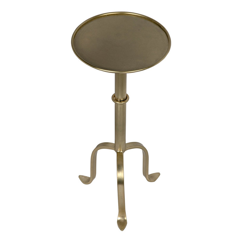 Tini End Table, Antique Brass