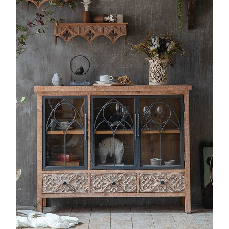 Retro Multi-Functional Large-Capacity Accent Cabinet