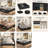 Twin Size /Full Size /Queen Size Bed Frame With 12 Storage Drawers, Metal Platform Bed With Steel Slat Support, Footboard,No Box Spring Needed, Storage Space Under Frame,Easy Assembly, Black-1621451072