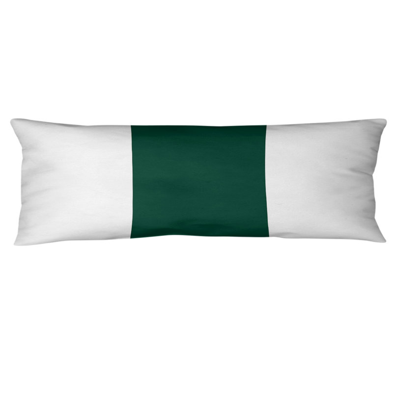 Oreiller pour le corps à rayures en polyester / polyester, Bande verte, rétro, New York Big Football