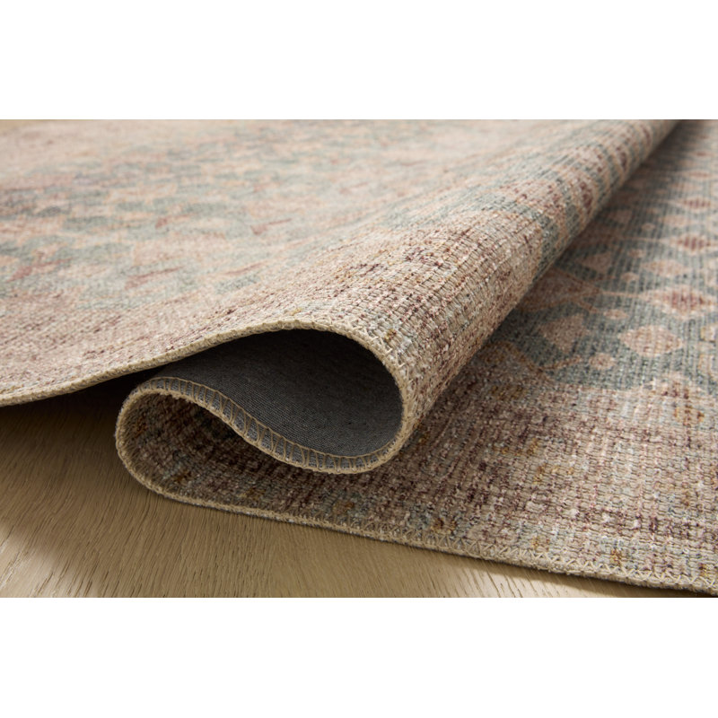 Angela Rose x Loloi Aubrey Aqua / Sand Area Rug, Rectangle 8'3" x 11'3"