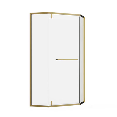 Rainlex 36"x36"x72" Neo-Angle Corner Shower Enclosure with 304 Stainless Steel Hardware and Tempered Glass Pivot Door