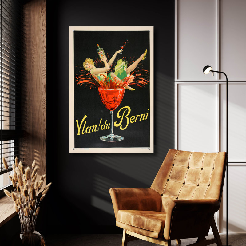 «Berni» par Vintage Posters, art mural en verre acrylique, 24 po x 36 po