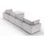 Canapé modulaire rembourré avec repose-pieds 4 pièces Nuccio-131636838