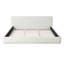Très grand lit tapissier, tête de lit douce et confortable, lit plateforme blanc-1437541593