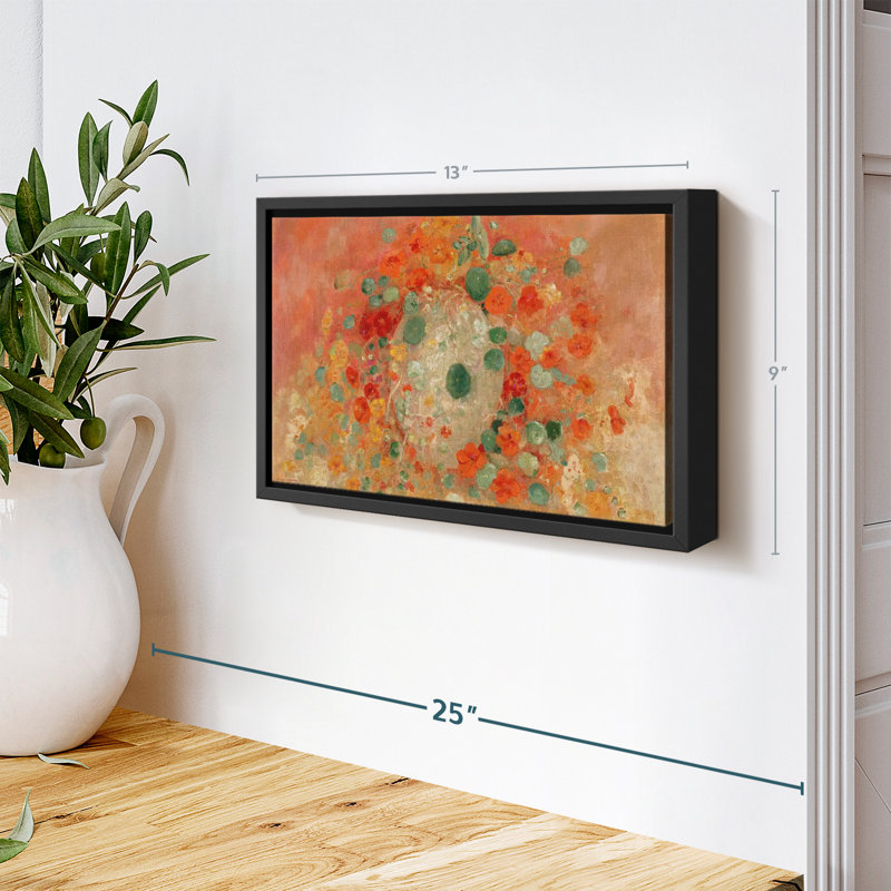 «Nasturtiums 1905, reproduction sur toile», H 9 po x l 13 po