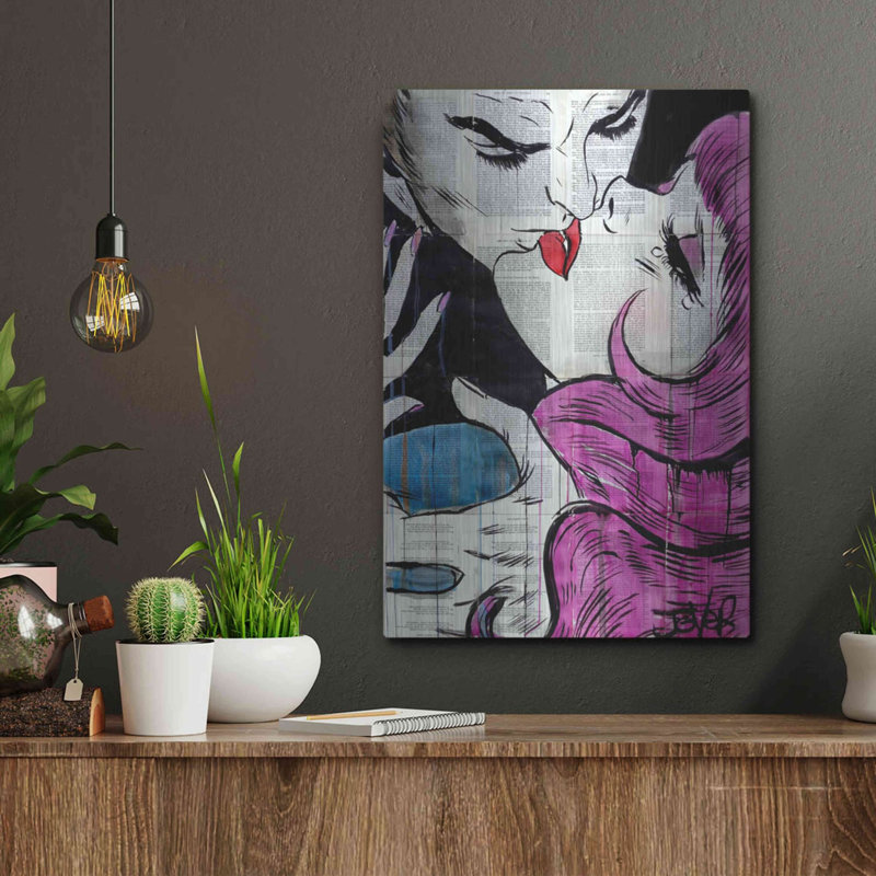 «Passion Pop» par Loui Jover, art mural en métal, H 16 po x l 12 po