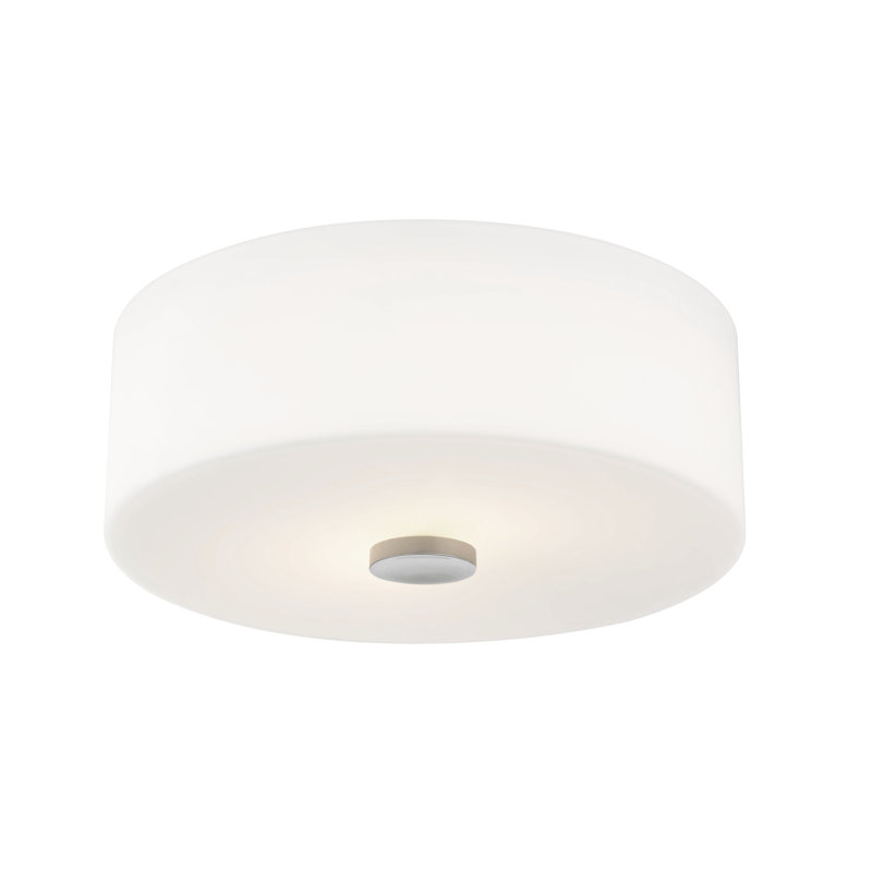 Plafonnier encastré 11,75 po 2 lumières Kade, Nickel poli
