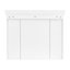 Armoire de rangement murale blanche 35 po x 28 po avec porte miroir, armoire de salle de bain moderne avec miroir, armoire à pharmacie avec 6 tablettes ouvertes-1639780169