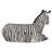 African Striped Zebra Sculptural Bench