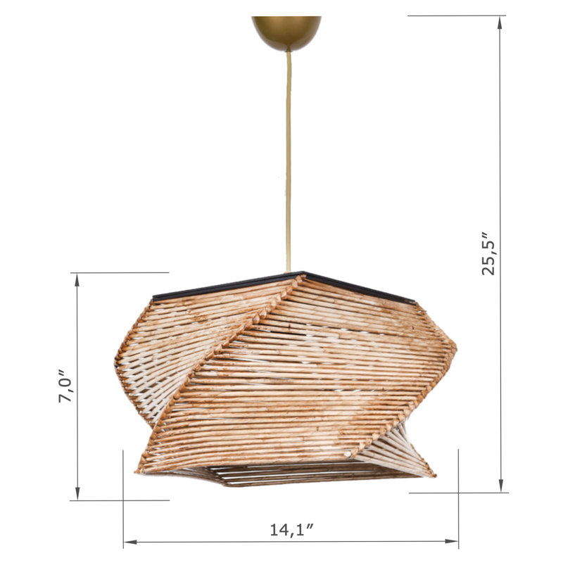 Luminaire suspendu géométrique 1 lumière Rebond