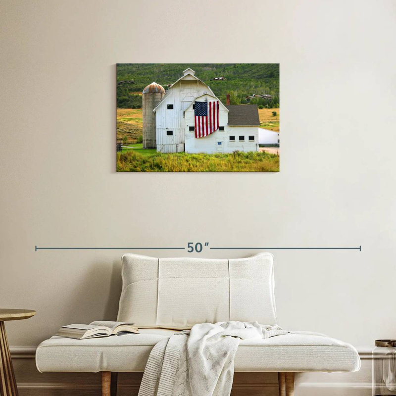 Lilie US Flag On McPolin Barn, 20" H x 30" W