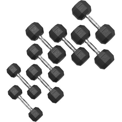 Ensemble d'haltères hexagonaux en PVC, haltères pour l'entraînement en force et la forme physique, poids libres pour gymnastique à domicile pour hommes et femmes, noir