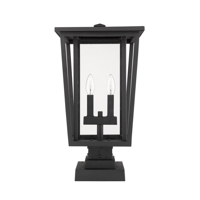 Luminaire suspendu à 2 lumières Amreet, Noir
