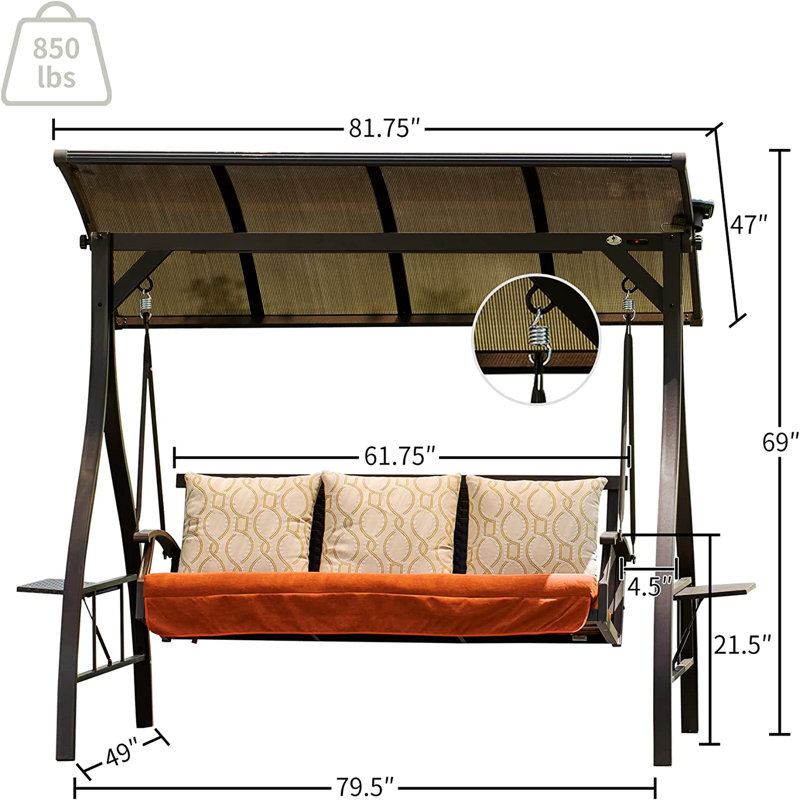Hamac 2 chaises avec support Myleah