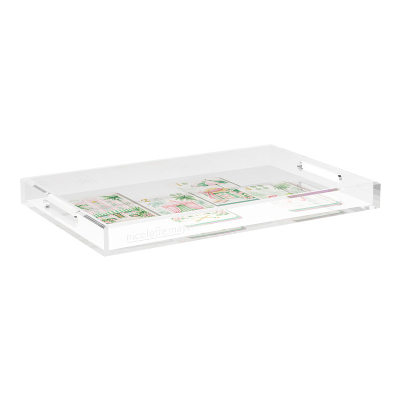 Decorative Tray, 2" H x 22.5" W x 14.5" D