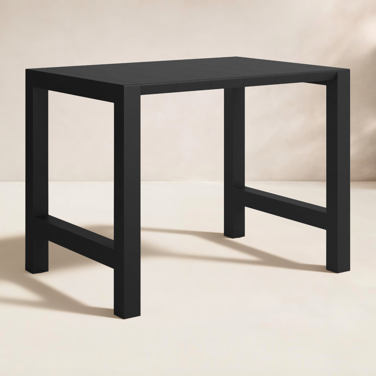 Farrah 39 " Extendable Patio Bar Table, Black