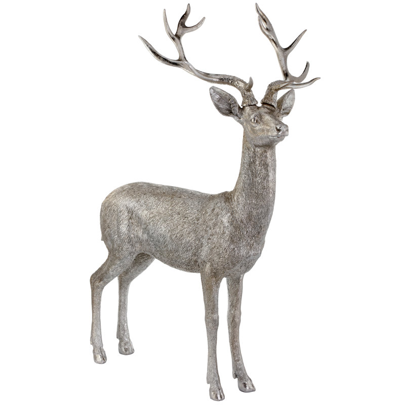 Cerf debout en résine Highlands