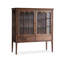 Vitrines en bois massif brun foncé