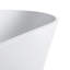 Baignoire autoportante blanche matte de 63 pouces, fabrication monopièce, trempage confortable dans la salle de bain, surface solide de style blanc, style moderne pour salle de bain familiale