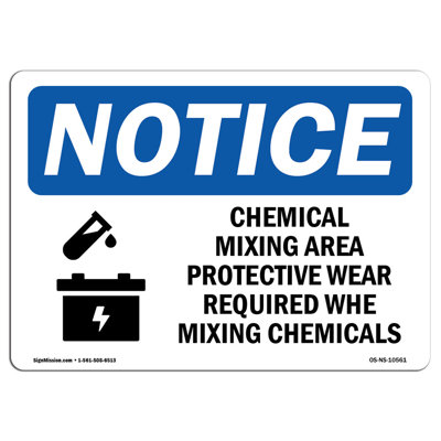 Chemical Mixing Area Protective Sign