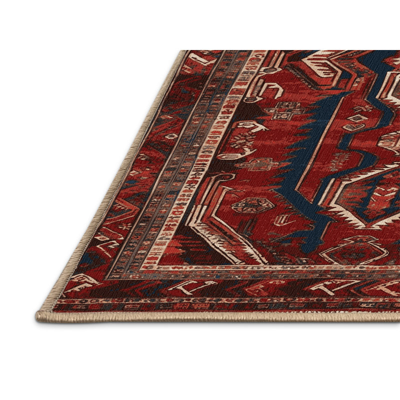 Tapis brun lavable à la machine, Rectangulaire 7 pi x 10 pi