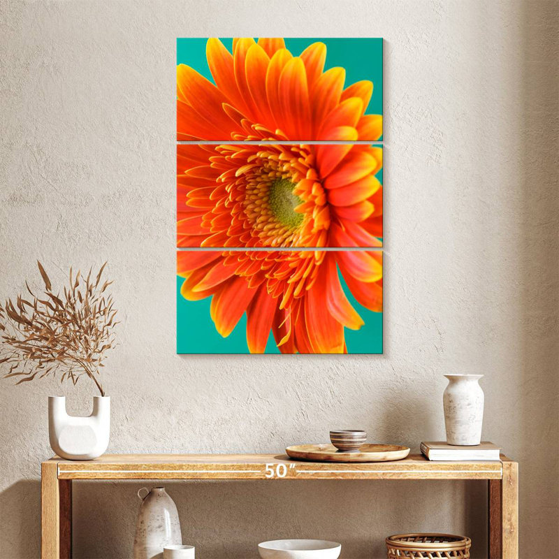 Harnek orange Gerbera Daisy II, H 38 po x l 24 po