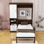Lit escamotable avec tablettes de rangement et tiroirs Lotshaw-1893918834